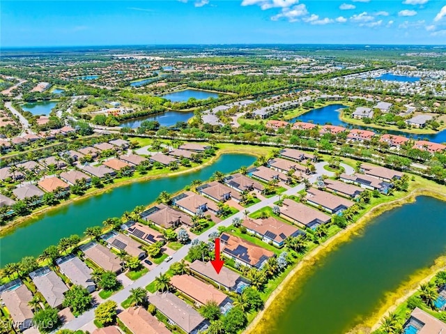 3260 Miyagi Ln, Naples, FL 34114 - bird's eye view featuring a residential view and a water view