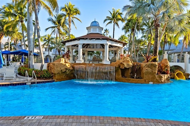 3260 Miyagi Ln, Naples, FL 34114 - community pool with a gazebo