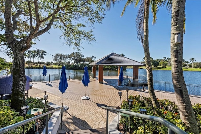 3260 Miyagi Ln, Naples, FL 34114 - exterior space featuring a gazebo