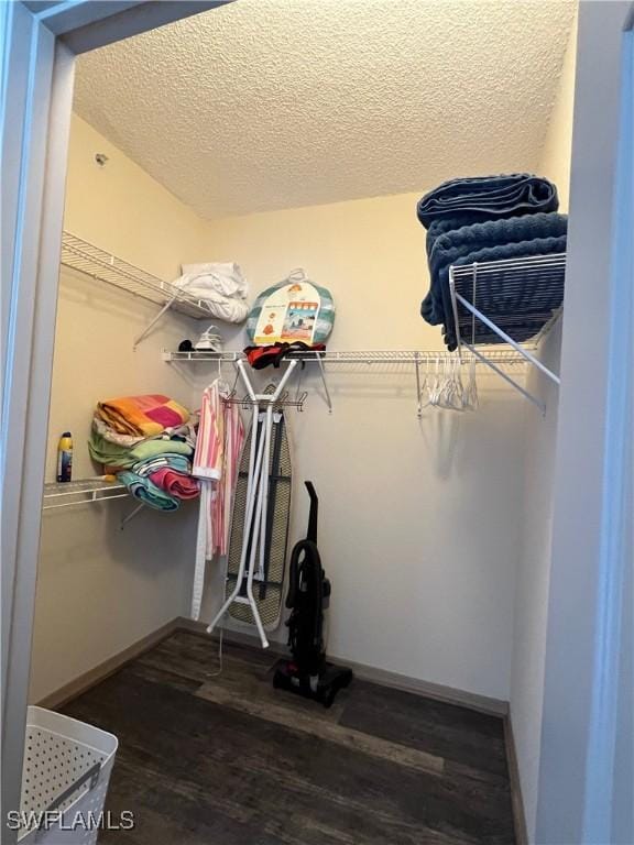 15585 Ocean Walk Cir Unit 216, Fort Myers, FL 33908 - spacious closet with dark wood-style floors