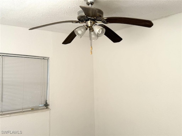 1308 Brookhill Dr, Fort Myers, FL 33916 - details with a textured ceiling and ceiling fan