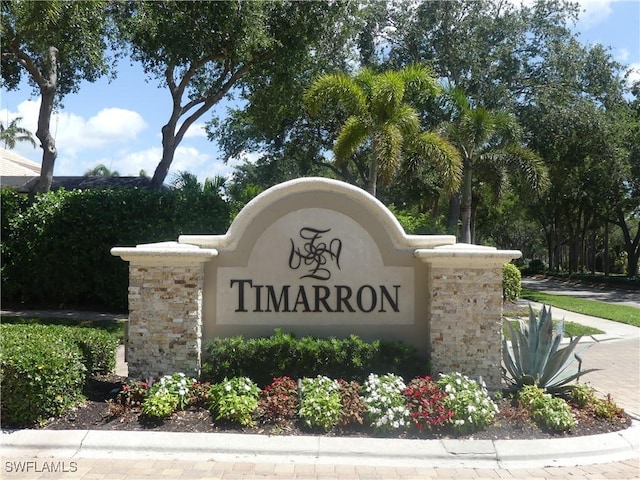 view of community sign