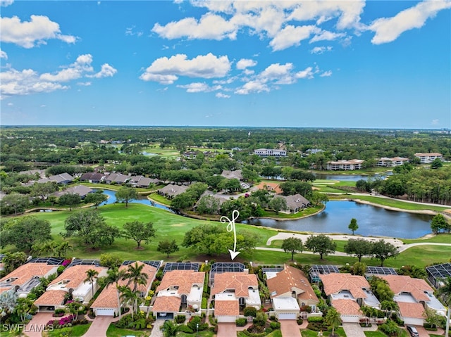 172 Via Napoli, Naples, FL 34105 - aerial view of residential area featuring a local golf course and a large body of water
