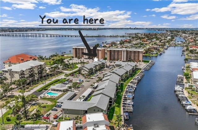 4244 SE 20th Pl Unit 218, Cape Coral, FL 33904 - aerial view featuring a water view