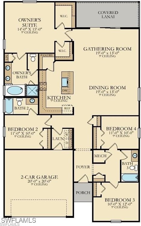 3657 Crimson Ln, Fort Myers, FL 33916 - property floor plan