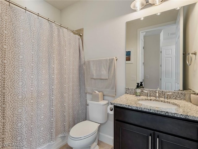 14016 Hawks Eye Ct, Estero, FL 33928 - full bath with toilet, vanity, and a shower with shower curtain