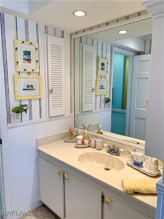 bathroom featuring vanity