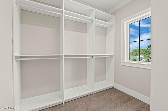 1134 Trail Terrace Dr, Naples, FL 34103 - walk in closet with wood finished floors