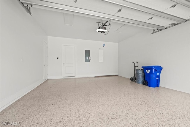 1134 Trail Terrace Dr, Naples, FL 34103 - garage with a garage door opener and electric panel