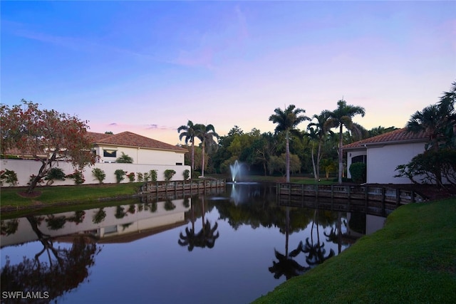 view of water feature