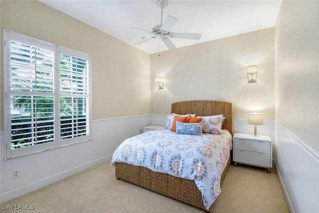 16017 Delarosa Ln, Naples, FL 34110 - bedroom featuring baseboards, a ceiling fan, and carpet