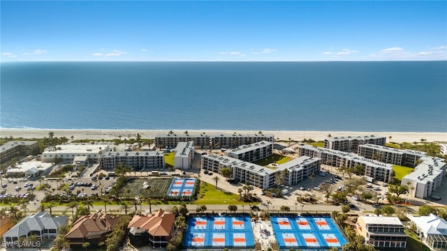1501 Middle Gulf Dr Unit I-101, Sanibel, FL 33957 - birds eye view of property with a water view and a view of city