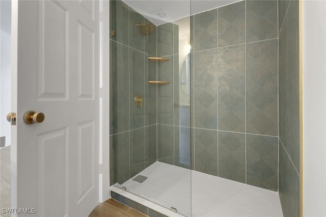 full bathroom with a walk in shower