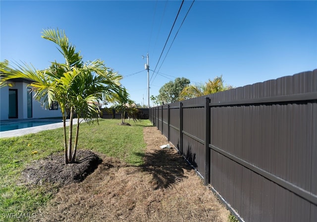 1817 NE 17th St, Cape Coral, FL 33909 - view of yard featuring a fenced backyard and a fenced in pool