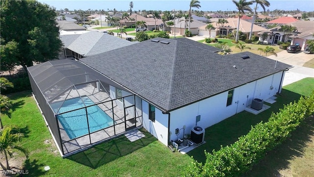 aerial view featuring a residential view