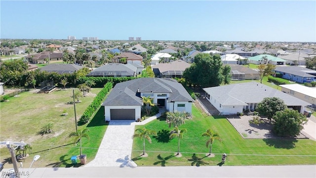 bird's eye view with a residential view