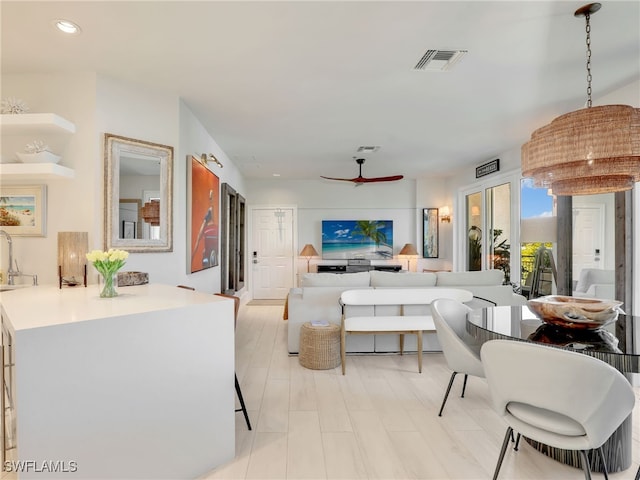 365 5th Ave S Unit 307, Naples, FL 34102 - living area with recessed lighting and ceiling fan