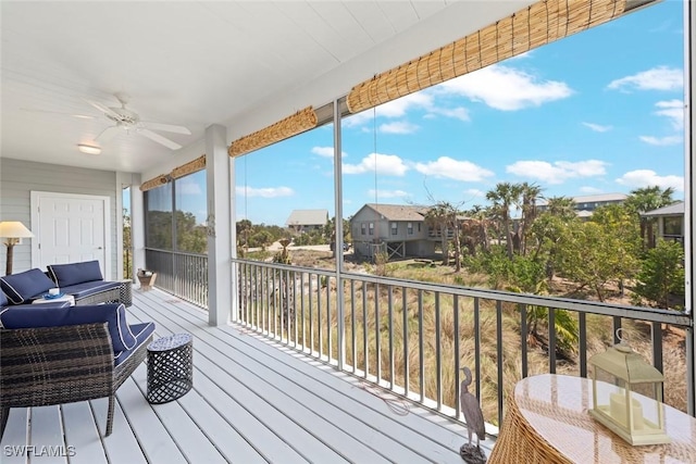 984 Black Skimmer Way, Sanibel, FL 33957 - deck featuring a ceiling fan