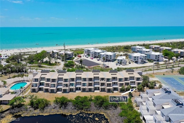 aerial view of expansive beach