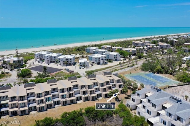 aerial view of expansive beach