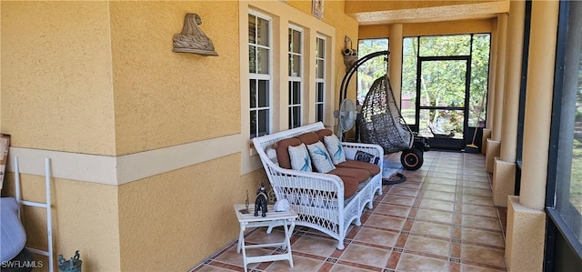 8051 Primrose Blvd, Labelle, FL 33935 - sunroom / solarium with tile patterned flooring and a textured wall