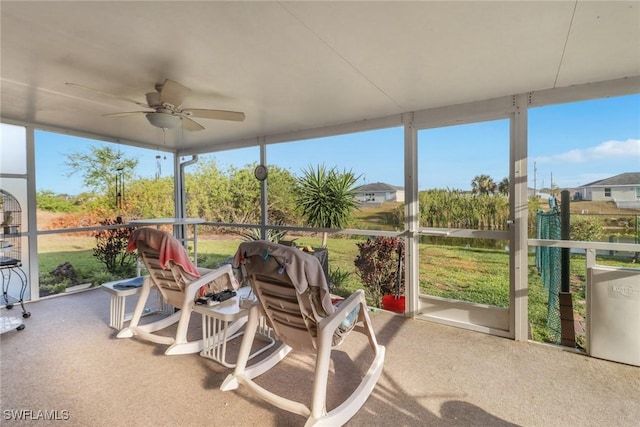 321 NW 19th Ter, Cape Coral, FL 33993 - sunroom featuring ceiling fan