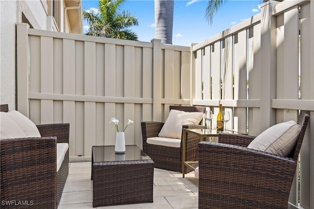 view of patio with fence