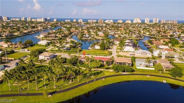 387 S Heathwood Dr, Marco Island, FL 34145 - drone / aerial view with a city view, a water view, and a residential view