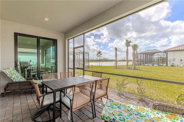 18707 Ivywood Pl, Estero, FL 33928 - sunroom / solarium with outdoor dining area