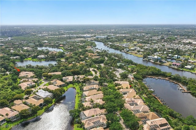 27549 Riverbank Dr, Bonita Springs, FL 34134 - birds eye view of property with a water view and a residential view