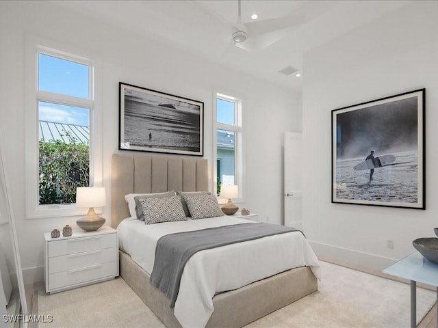 619 Binnacle Dr, Naples, FL 34103 - bedroom featuring baseboards, visible vents, and recessed lighting