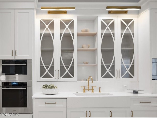 619 Binnacle Dr, Naples, FL 34103 - interior space featuring double oven and a sink