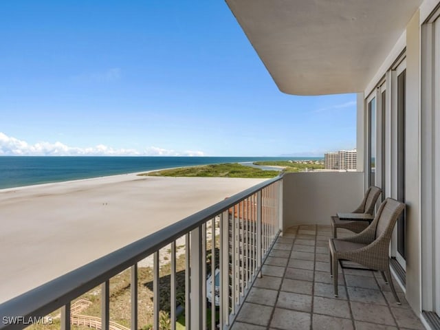 140 Seaview Ct Unit 1703N, Marco Island, FL 34145 - balcony featuring view of water and beach