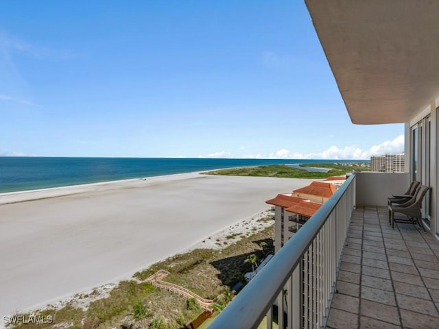 140 Seaview Ct Unit 1703N, Marco Island, FL 34145 - balcony featuring view of water and beach
