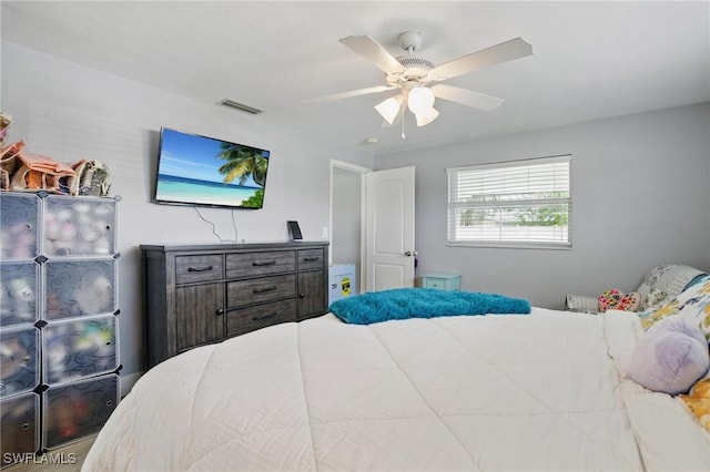 2941 SE 10th Pl, Cape Coral, FL 33904 - bedroom featuring visible vents and ceiling fan