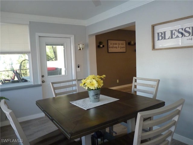 2138 Bahama Ave, Fort Myers, FL 33905 - dining space with baseboards and wood finished floors