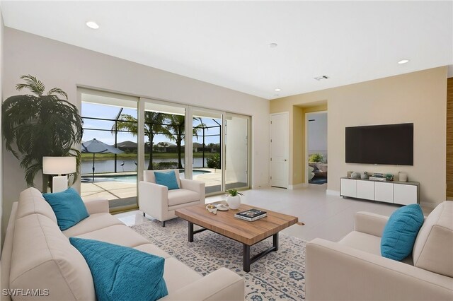 living room with baseboards