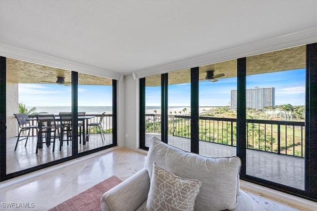 174 S Collier Blvd Unit 504, Marco Island, FL 34145 - sunroom with a wall of windows