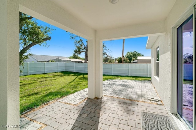 view of patio / terrace with a fenced backyard