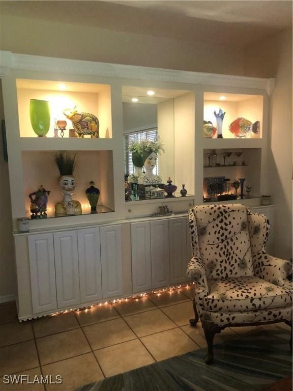 bar featuring tile patterned floors
