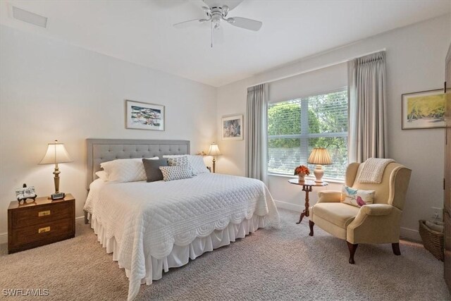 7024 Mistral Way, Fort Myers, FL 33966 - bedroom with carpet floors and ceiling fan