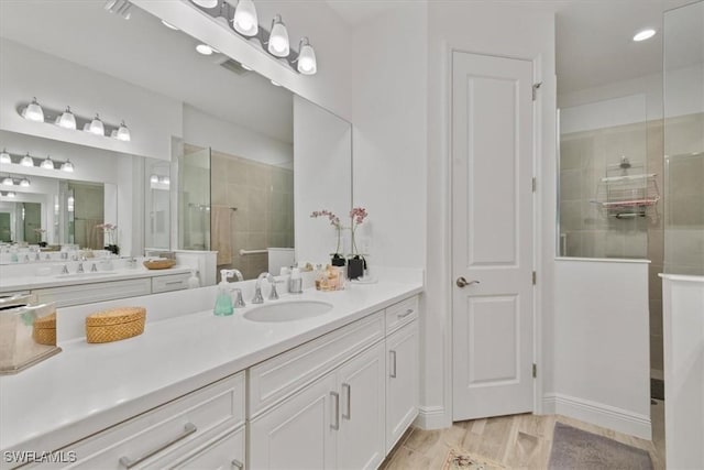 7024 Mistral Way, Fort Myers, FL 33966 - full bath with walk in shower, vanity, and recessed lighting