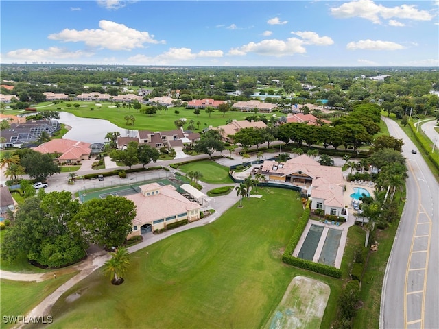 10021 Heather Ln Unit 803, Naples, FL 34119 - bird's eye view featuring a residential view, a water view, and golf course view