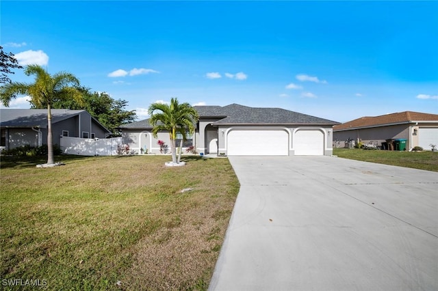 4116 SW 15th Ave, Cape Coral, FL 33914 - single story home featuring stucco siding, driveway, a front yard, and a garage