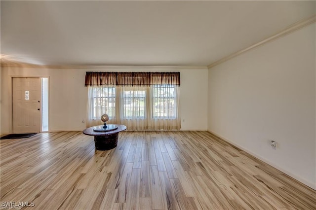 3708 SE 16th Pl, Cape Coral, FL 33904 - interior space with baseboards, wood finished floors, and ornamental molding