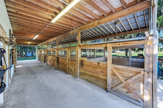 view of horse barn