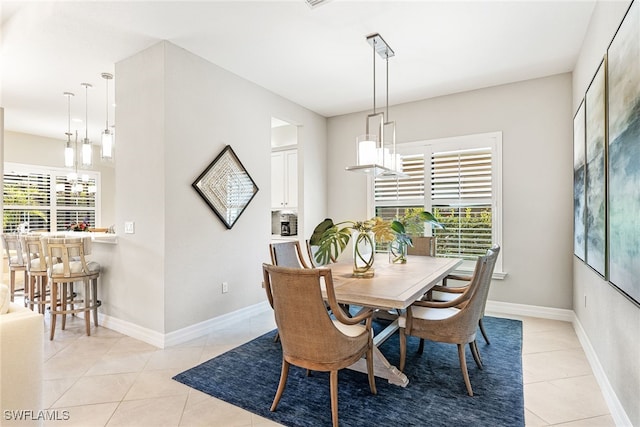 4194 Aspen Chase Dr, Naples, FL 34119 - dining space with baseboards and light tile patterned flooring
