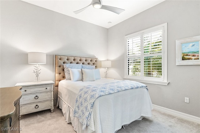 4194 Aspen Chase Dr, Naples, FL 34119 - bedroom featuring light carpet and ceiling fan