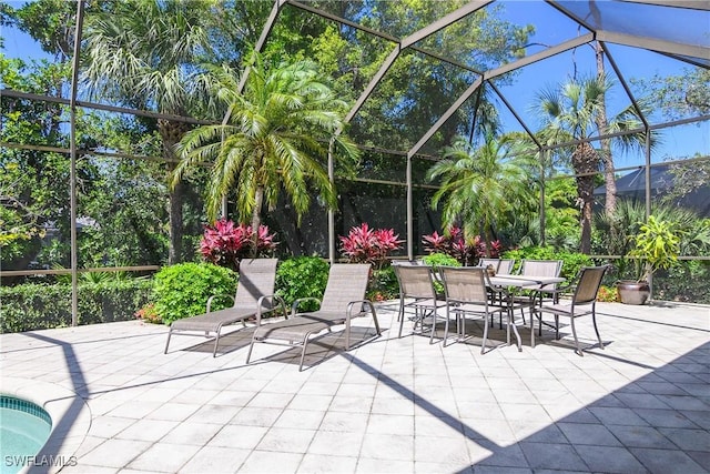 3370 Oaklake Ct, Bonita Springs, FL 34134 - view of patio / terrace with a lanai