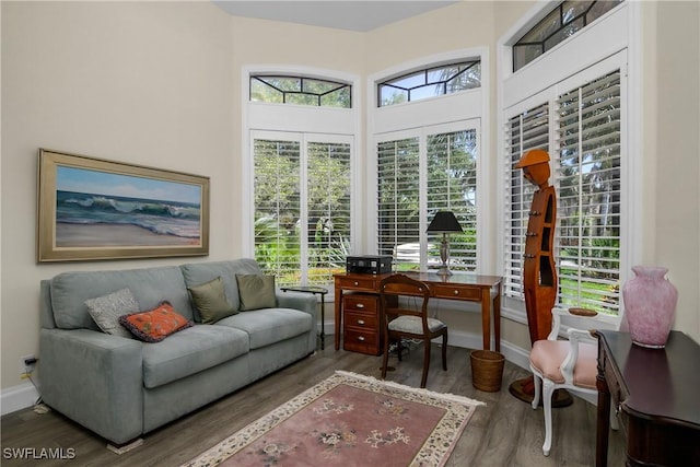 3370 Oaklake Ct, Bonita Springs, FL 34134 - office featuring wood finished floors and baseboards